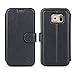 Galaxy S6 Edge Case, TANNC Flip Leather Wallet Phone Case [Layered Dandy] - [Card Slot][Flip][Wallet] - For SAMSUNG Galaxy S6 Edge Devices - Black