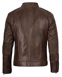 Decrum Mens Quilted Jackets - Leather Jacket