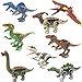 IROCH Dinos Toy - ABS Dinosaur Building Blocks Miniature Action Figures Toys - 8pcs