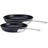 All-Clad HA1 Hard Anodized Nonstick 2 Piece Fry Pan Set 8, 10 Inch Induction Pots and Pans, Cookware Black