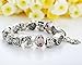 BAMOER Lucky Charm Snake Chain Bracelet Vintage European Style Beaded Bracelet for Women Girls Party Bracelet 7.0 inches Style 3
