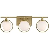 DESIGNERS FOUNTAIN Teatro 3-Lights Vanity Light Fixture, 23.75 Inch Wall Mount Sconce for Bathroom, Bedroom or Mirror, Brushe