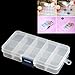 Gleader 1 - 10 Adjustable Clearly Compartment Crafts Plastic Storage Stock Case Box for Barrette Bead Jewellery Findings Nail Art Craft Tool Small Accessories - visually adjustable clearly storage box