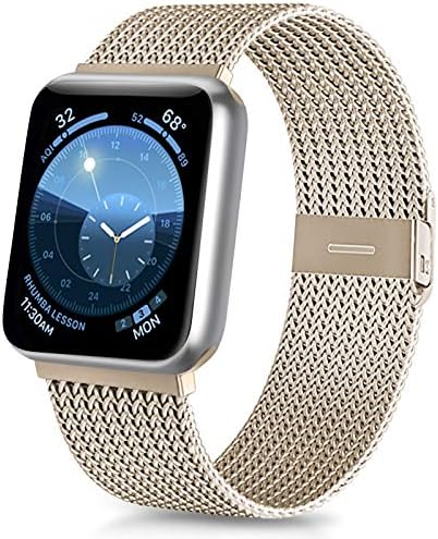 Vancle コンパチブル Apple Watch バンド 38mm 40mm 42mm 44mm ミラネーゼループ アップルウォッチバンド コンパチブル Apple Watch Series 5/4/3/2/1に対応 ステンレス留め金 (38mm/40mm, シャンパン)