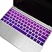 TOP CASE - Faded Ombre Series keyboard Cover Silicone Skin for MacBook Pro 13 inch A1708 (No TouchBar) Release 2017 & 2016 / Macbook 12-inch Retina A1534 with TOP CASE Mouse Pad - Purple / Deep Purple