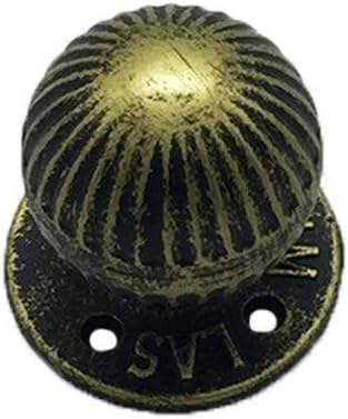 JUMERY-Multifunctional Home Handles 60MM Diameter Classical Retro Cast Iron Base + Stamping Embossing Iron Round Ball Handles, Rustic Vintage Bronze Pull Handles Door Handles