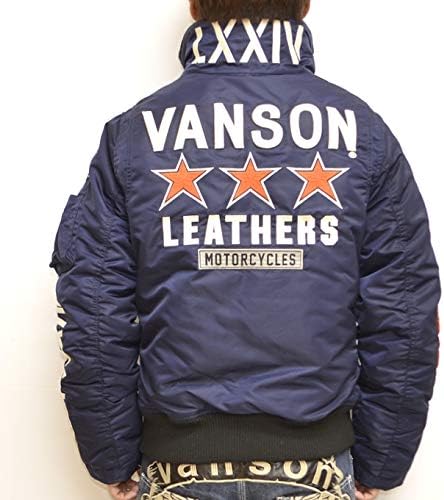 Amazon バンソン Vanson Nvjk 902 ネイビー色 ハイネック Ma 1 フライトジャケット ミリタリージャケット メンズ サイズxxl コート ジャケット 通販