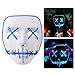 Halloween Light Up Mask EL Wire LED Mask with 3 Modes for Costume Party