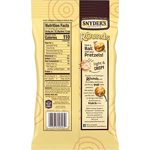 Snyder's of Hanover Pretzels, Rounds, Butter, 3.5 Oz Pricepulse