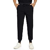 Scrub Pants for Men - Slim Jogger Pants with 5 Pockets, Yoga Waistband, Anti-Wrinkle Scrubs for Men Cozy Scrubs