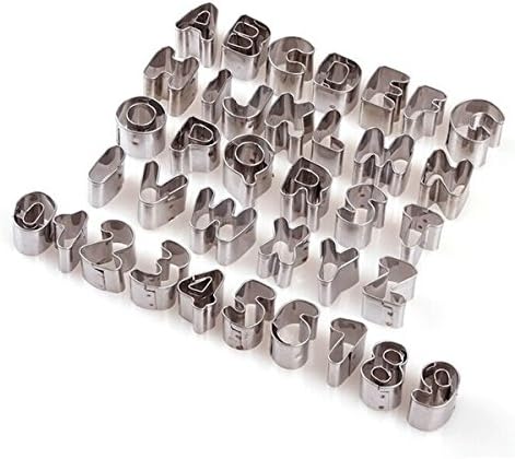 wiwanshop 37 Pcs Alphabet Letter Number Cake Cookie Decorating Cutter Mold Set