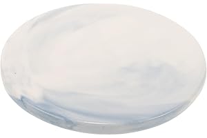 MOKKHNB Heat Resistant Wax Seal Backing Pad Ceramic Round Blue Marble Seal Plate for Home Crafts