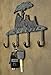 LuLu Decor, Cast Iron Scottie Dog Hook for Hanging Keys, Coats, Napkins, Aprons, Product Size 9x6.5x1, Color Antique Black and Green