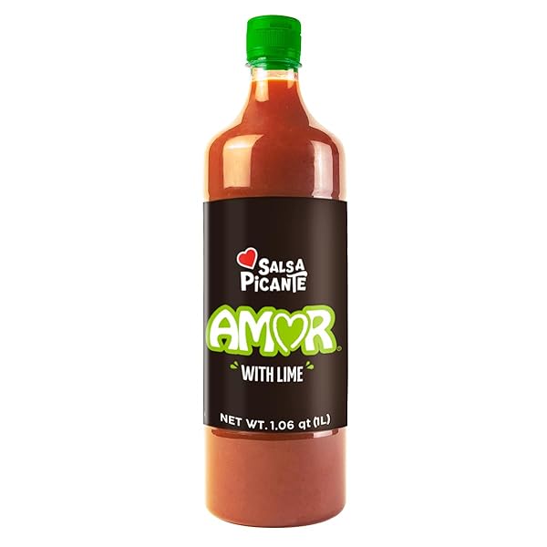AMOR HOT SAUCE WITH LEMON MEDIUM, RED, 33OZ