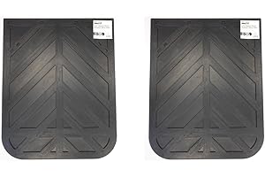 Steel Vision (2 Pieces) Black Semi Truck and Trailer Mud Flaps, Rubber Mud Flap for Semi Trucks - Chevron, 24" x 30" Heavy Duty Rubber Pair Mud Flaps, Thickness: 1/4 inch, 2pcs (24 x 30 inch), 92001