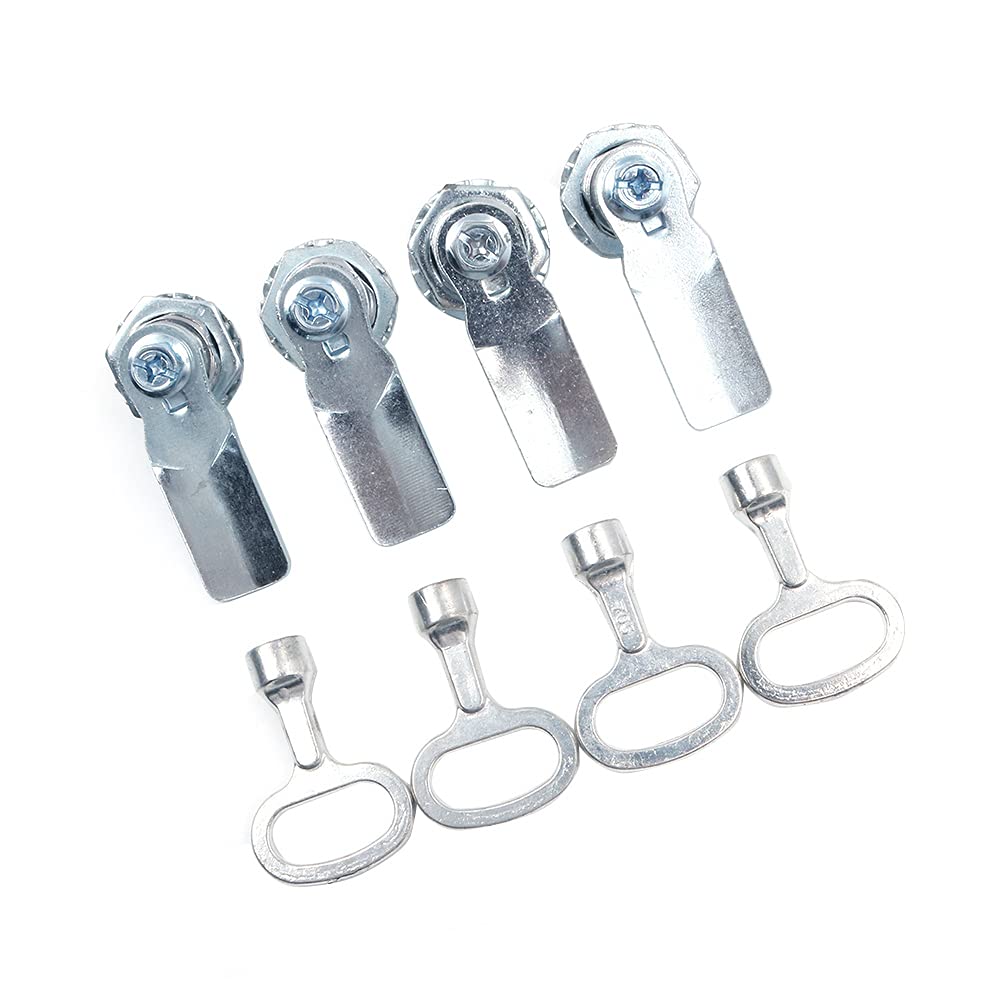 Hsthe Sea 8Sets Cabinet Cam Lock with Triangle Socket Key, Electric and Gas Meter Box Key, Meter Box Latch Kit, Wheelie Bin Locks, for 3/4" Cylinder Length, Fits on 3/8" Max Panel Thickness — image 1