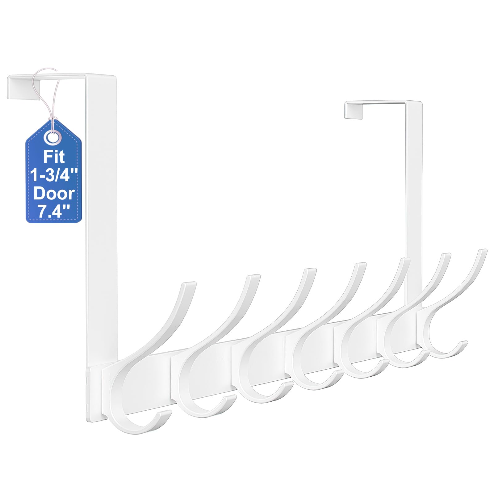 Photo 1 of Peasulin Over The Door Hooks, Sturdy Door Hanger, Large Over The Door Towel Rack with 12 Hooks, Heavy Duty Easy to Install, for Bathroom, Bedroom?Kitchen?Hanging Towels, Coats (White)