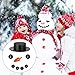 Outivity 600 Pcs Snowman Crafts DIY Kits for Winter Kids Holiday Party Decor Gift,Includes 60 Mini Black Top Hats,360 Snowman Craft Buttons,60 Carrot Noses Buttons and 120 Hands