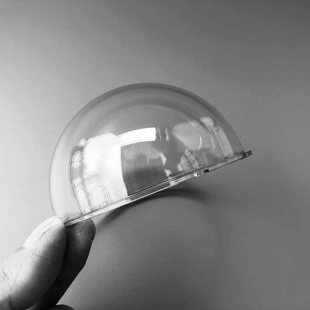 3.3 Inch Acrylic Clear Dome Cover, Security CCTV Camera Housing Transparent Case Cover, Outer Clear Glass Hemisphere Shell for Hikvision Samsung 85x45mm, Non-Electronic Replacement Cover