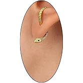 14K Gold Gothic Snake Jackets Earrings for Women,Personalized Punk Statement Serpent Drop Dangle Earrings,Dainty Halloween Party Animal Jewelry Gifts