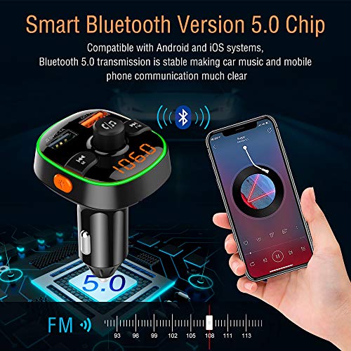 Arsvita Bluetooth FM Transmitter for Car, Radio Receiver / Audio