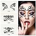6 Sets Black Mermaid Body Chest Face Eyes Gems Rhinestones Jewels Crystals Jewelry Stickers Temporary Tattoo for Music Festival Party Carnival By GADGETS ENTREPOT(Pack #17)
