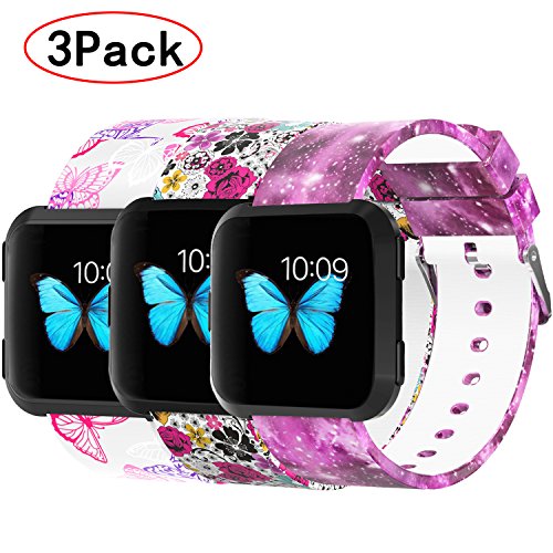 MLQSS for Fibtbit Versa Bands,Soft Silicone Sport Replacement Accessories Bracelet Wrist Strap Band for 2018 New Fitbit Versa Smart Fitness Watch Women Men