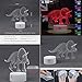 Dinosaur Illusion Night Light for Kids Birthday Gifts Optical Desk Lamp Table Touch Nursery Triceratops Walking Animals Party Western Children Room Decor 7 color Changing USB Crackle New Year Noew You