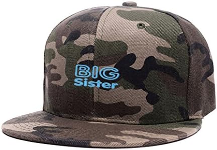 X22X Big words Sister Blue Embroidered Snapback Adjustable Baseball Cap Camouflage