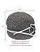 Dahlia Women's Chic Flower Newsboy Cap Hat Wool Blend - Dual Layer, Gray