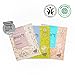 Whamisa Organic Facial Mask 33g x3 (Flowers & Aloe Vera + Fruits & Tomato + Seeds & Rice Fermented Hydrogel, PACKAGING MAY VARY) - EWG Verified