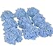 Luyue Silk Hydrangea Heads Artificial Decoration Flowers Garden Floral Decor,Pack of 10 (Sky Blue)