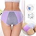OUENZ Cotton Underwear Women,5 Pack Comfortable Menstrual Period Breathable Seamless Briefs Panties for Women