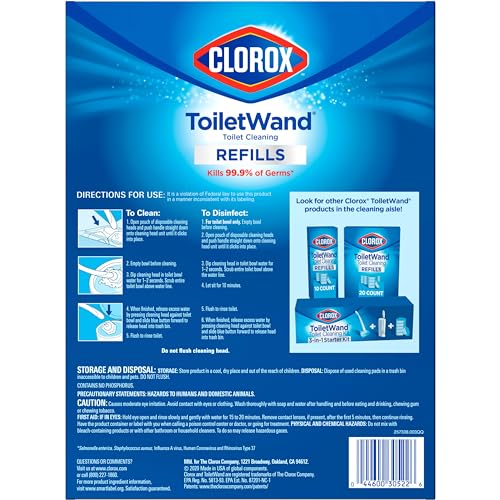 CLOROX TOILETWAND DISPOSABLE TOILET CLEANING REFILL, 20CT ORIGINAL SCENT