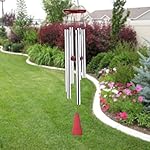 Outdoor Wind Chimes 22" Amazing Grace Wind Chimes for Outdoor Indoor Patio Garden Balcony Beautiful Outdoor Home Decor (silver)
