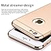 iPhone 6S Plus Case, Ranvoo(TM) Ultra Slim Hard iPhone 6S Plus / 6 Plus (5.5 INCH) Case Chrome Two-Piece Slider Hybrid Impact Anti-Slip Soft Lightweight PC Bumper Cover Shell (Matte Gold)