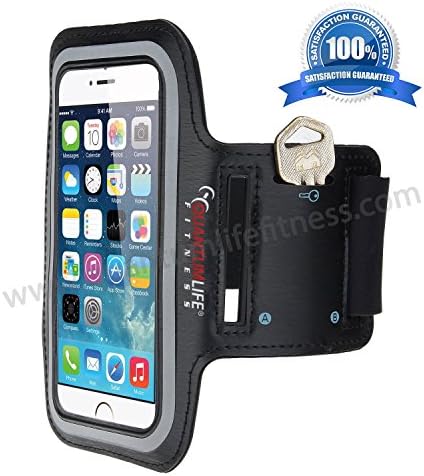 Sports Exercise Armband, Best for iPhone 6 +, Samsung GalaxyS6, Nexus, Blackberry. Armband acts as {Phone &amp; Screen Protector, Sweat Resistant Case all in 1} Adjustable Armband, Hands Free. Great Gift!