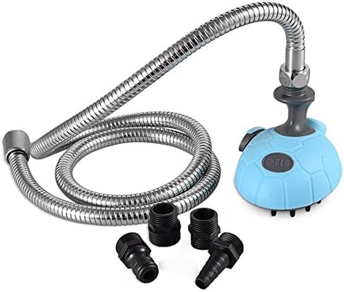 Fmjj@ Fmjj Multifunctional Pet Handheld Sprayer Dog /Cat Shower Bath & Grooming Washer with Massage Shampoo Brush Stainless Steel Hose for Indoor Outdoor Use(Blue)