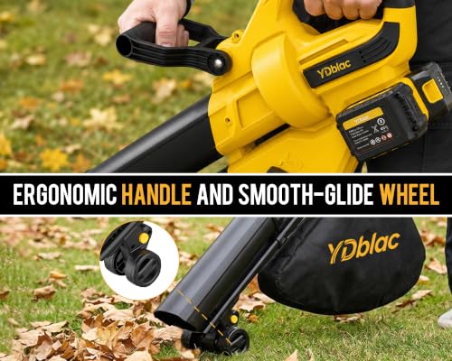 40V Cordless Leaf Blower Vacuum Mulcher, 3-in-1 Battery Powered Leaf Vacuum with photo 10