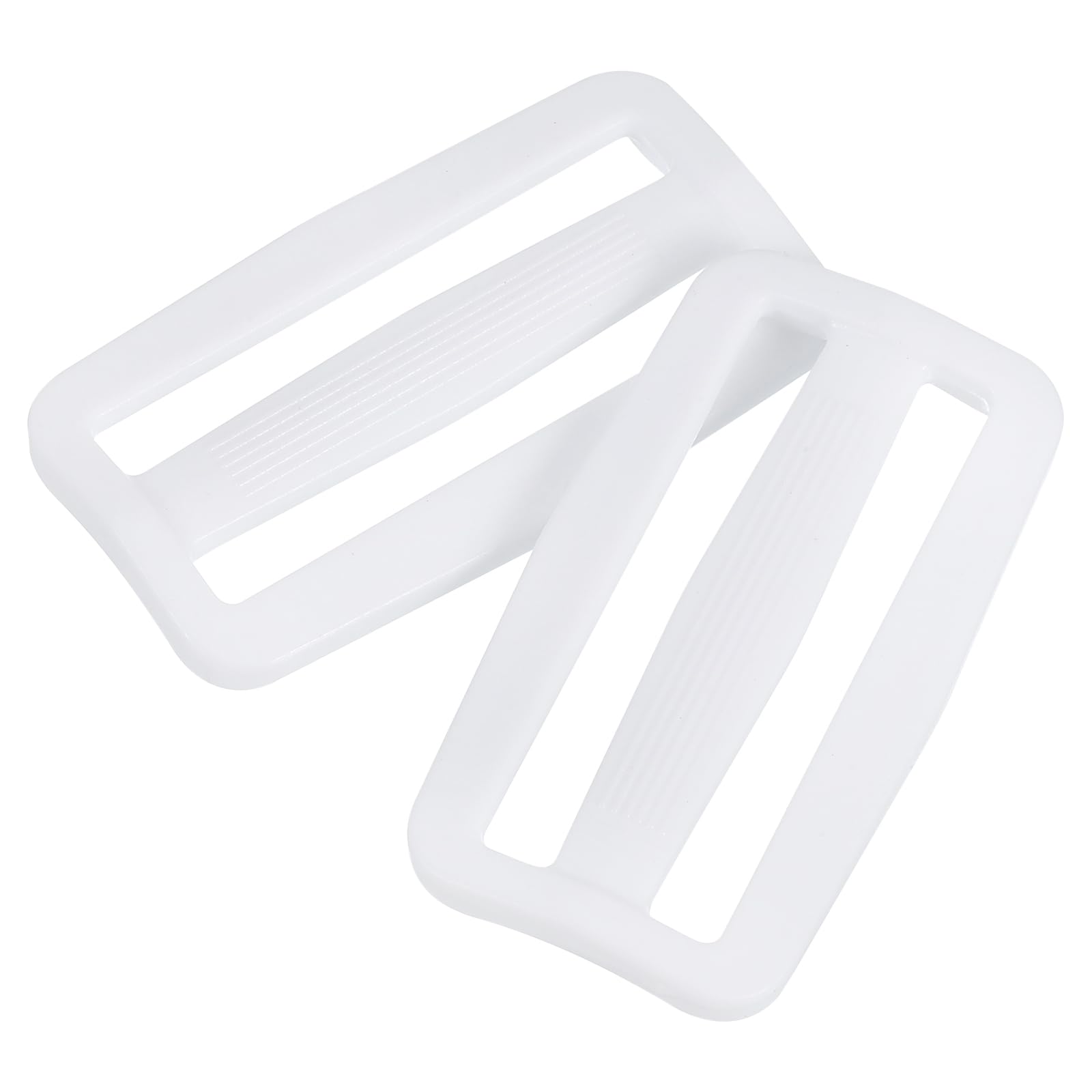 Photo 1 of uxcell 25Pcs Plastic Slide Buckle, 1 1/2" Tri-Glides Slides, Adjustable Webbing Buckles Fasteners for Backpack Purse Belt Webbing Strap, White