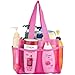 YaeloDesign Shower Caddy Portable Bathroom Mesh Tote Organizer with 7 Storage Compartments Pink