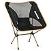 Compact Foldable Beach Backpacking Chair Potable Stool Made of Ultra Lightweight Aluminium Alloy Super Comfort Perfect for Sport Outdoor Events Camping Fishing Picnic by Wealers (Orange)