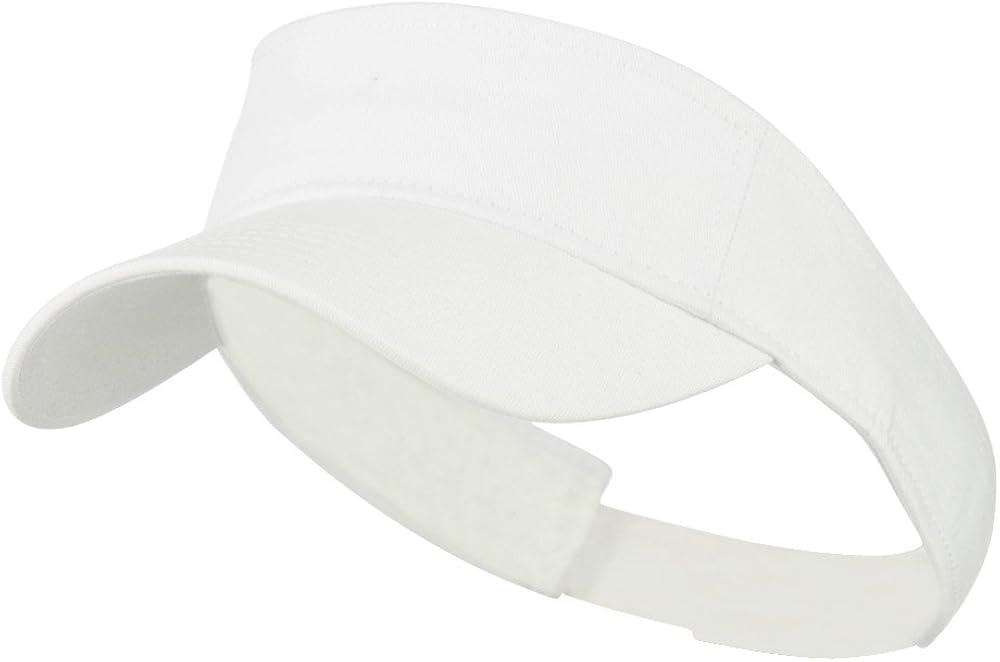 Youth Cotton Sun Visor - White OSFM: Clothing