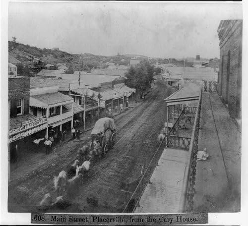Photographs - HistoricalFindings Photo: Main Street,Placerville,from The Cary House,El Dorado County,California,CA,1866