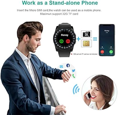 Smartwatch, Impermeable Reloj Inteligente Redondo con Sim Tarjeta ...
