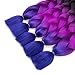 28 Inch Pre Stretched Braiding Hair 7 Packs Easy Crochet Braid Hair, Hot Water Setting Professional Soft Yaki Texture Ombre Braiding Hair Extensions