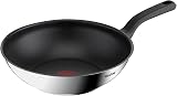 Tefal Comfort Max 28cm Stainless Steel Wok Thermo-Spot Induction Base