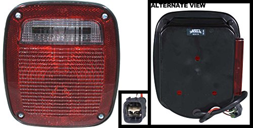APDTY 109464 Tail Light Lamp Assembly Fits Rear Left 1998-2006 Jeep Wrangler TJ (Replaces 56018649AD, 56018649AC, 56016721)