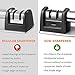 Kitchen Knife Sharpener - 2-Stage Knife Sharpening Tool Helps Repair Dull Stainless Steel Blades - Restore Straight Serrated Knives for Chef - Anti-Slip base