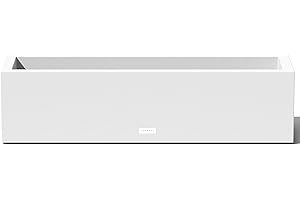 Veradek Block Series Window Box Planter - Rectangular Flower Pot for Indoor or Outdoor Window Sill/Balcony | All-Weather Use 